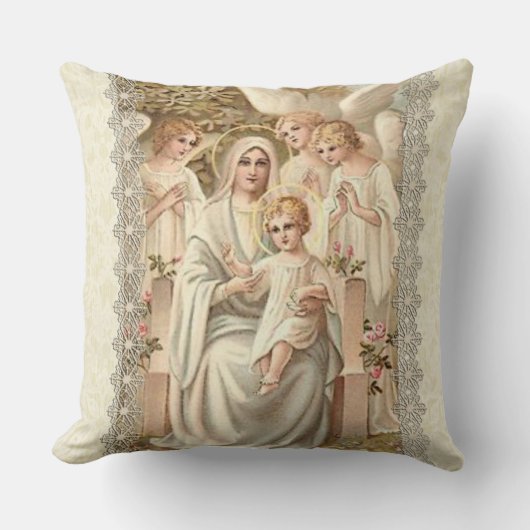 "VIRGIN MARY MET ANGELS EN BABY JESUS KUSSEN (Voorkant)