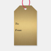 Virgin Mary met Jezus die rosary Gold vasthoudt Cadeaulabel (Achterkant)