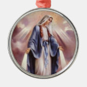 VIRGIN MARY METALEN ORNAMENT (Voorkant)