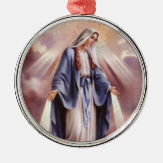 VIRGIN MARY METALEN ORNAMENT (Voorkant)