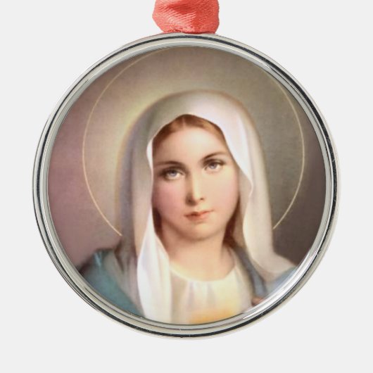 VIRGIN MARY METALEN ORNAMENT (Voorkant)