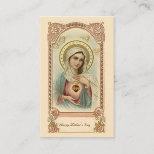 Virgin Mary Moederdag herinnert de Heilige Kaart Visitekaartje