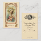 Virgin Mary Moederdag herinnert de Heilige Kaart Visitekaartje (Voorkant / Achterkant)