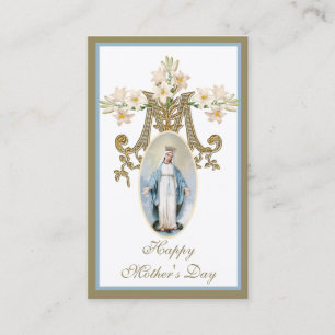 Virgin Mary Moederdag herinnert de Heilige Kaart Visitekaartje