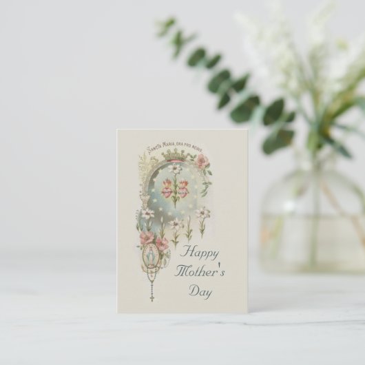 Virgin Mary Moederdag herinnert de Heilige Kaart Visitekaartje (Staand voorkant)