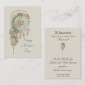 Virgin Mary Moederdag herinnert de Heilige Kaart Visitekaartje (Voorkant / Achterkant)