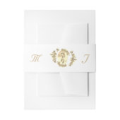 Virgin Mary Monogrammed Invitation Belly Band Uitnodigingen Wikkel (Voorkant Voorbeeld)