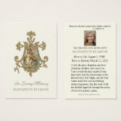 Virgin Mary MOUNT CARMEL Funeral Prayer Visitekaartje (Voorkant /achterkant)