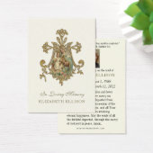 Virgin Mary MOUNT CARMEL Funeral Prayer Visitekaartje (Bureau)