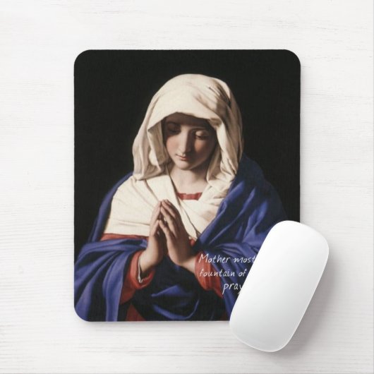 Virgin Mary Mousepad met gebed Muismat (Met muis)
