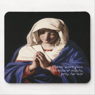 Virgin Mary Mousepad met gebed Muismat
