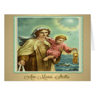 Virgin Mary Mt. Carmel Maris Stella Card