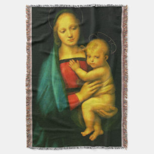 Virgin Mary Our Lady Madonna del Granduca Throw Bl Deken