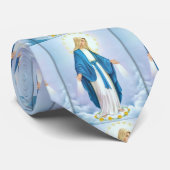 Virgin Mary Our Lady of Grace Necktie Stropdas (Opgerold)