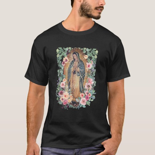 Virgin Mary Our Lady Virgen de Guadalupe Women's T-shirt (Voorkant)
