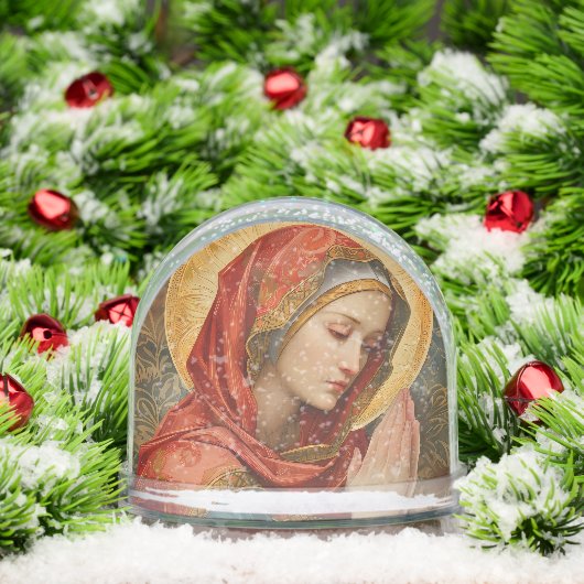 Virgin Mary Praying Sneeuwbol (Kerstmis)