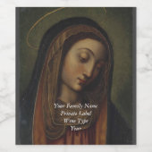 Virgin Mary Private Wine Label Wijn Etiket (Enkel label)