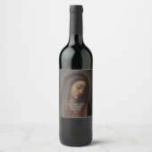 Virgin Mary Private Wine Label Wijn Etiket (Voorkant)