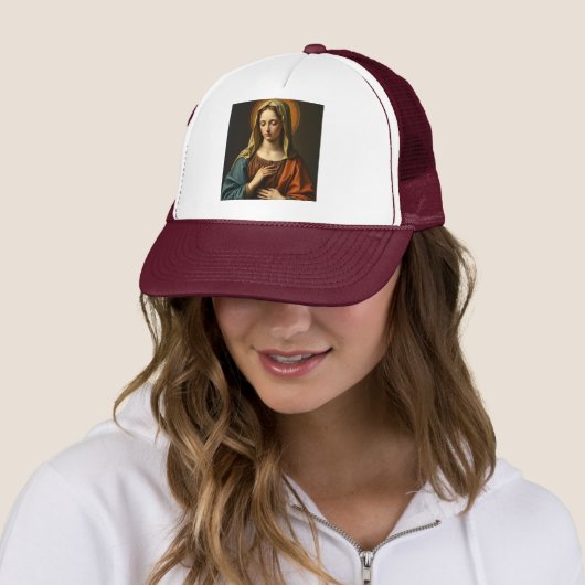Virgin Mary Renaissance stijl Trucker Hat Trucker Pet (In situ)
