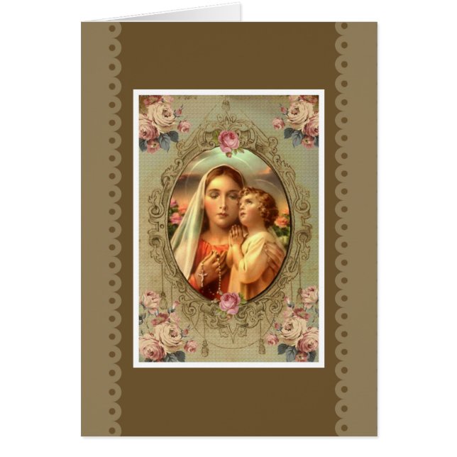 VIRGIN MARY ROSARY CHILD JESUS ROZEN (Voorkant)