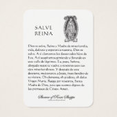 Virgin Mary Salve Reina Spaanse Prayer Heilige Kaa Visitekaartje (Achterkant)