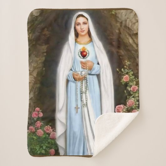 Virgin Mary sherpa blanket Sherpa Deken (Voorkant)