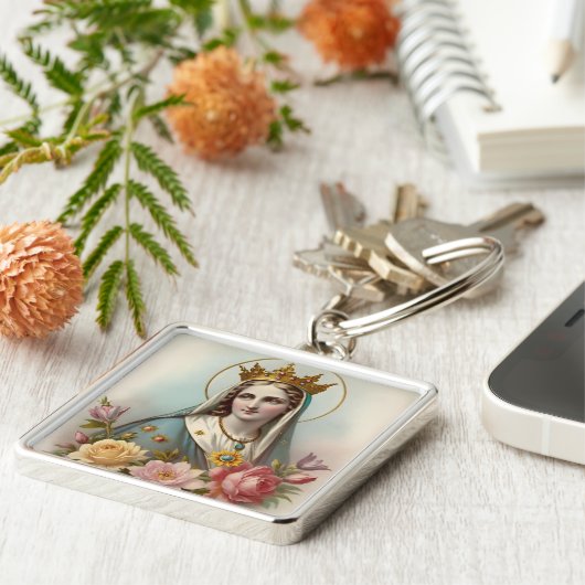 Virgin Mary Sleutelhanger (Zijkant)