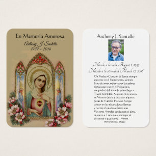 Virgin Mary Spain Funeral Memorial Heilige Kaart -