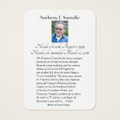 Virgin Mary Spain Funeral Memorial Heilige Kaart - (Achterkant)