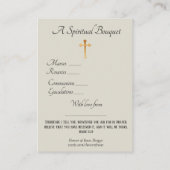 Virgin Mary Spirituele Bouquet Prayer Heilige Kaar Visitekaartje (Achterkant)