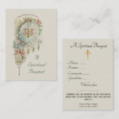 Virgin Mary Spirituele Bouquet Prayer Heilige Kaar Visitekaartje (Voorkant / Achterkant)