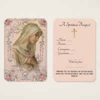 Virgin Mary Spirituele Bouquet Prayer Heilige Kaar