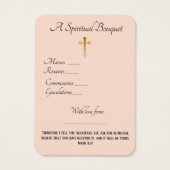 Virgin Mary Spirituele Bouquet Prayer Heilige Kaar Visitekaartje (Achterkant)