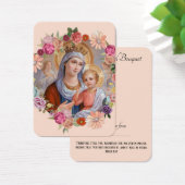 Virgin Mary Spirituele Bouquet Prayer Heilige Kaar Visitekaartje (Bureau)