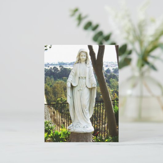 Virgin Mary Statue Briefkaart (Staand voorkant)