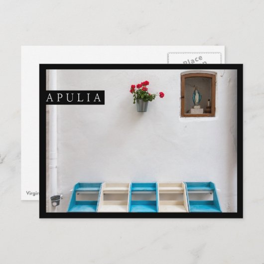 Virgin Mary street altar in Apulia edge briefkaart (Voorkant / Achterkant)