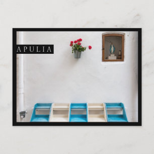 Virgin Mary street altar in Apulia edge briefkaart