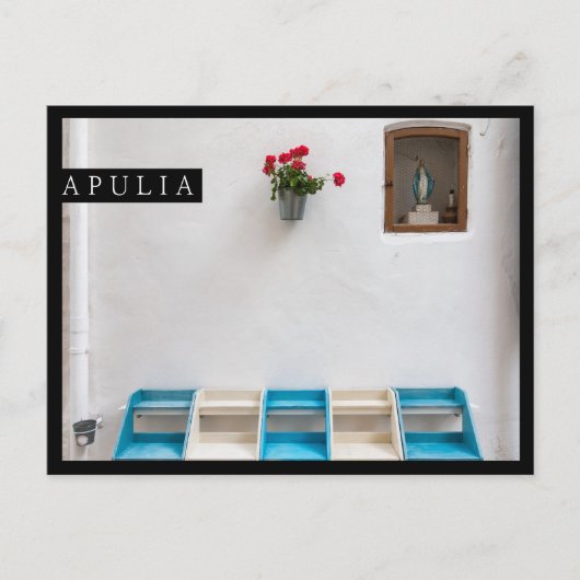 Virgin Mary street altar in Apulia edge briefkaart (Voorkant)