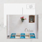 Virgin Mary street altar in Ostuni text briefkaart (Voorkant / Achterkant)