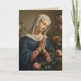 VIrgin Mary Sympathy Gevouwen Wenskaart Kaart