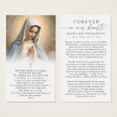 Virgin Mary The Lord's Prayer Funeral Prayer Card Visitekaartje (Voorkant /achterkant)