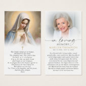 Virgin Mary The Lord's Prayer Sympathy Card Visitekaartje (Voorkant /achterkant)