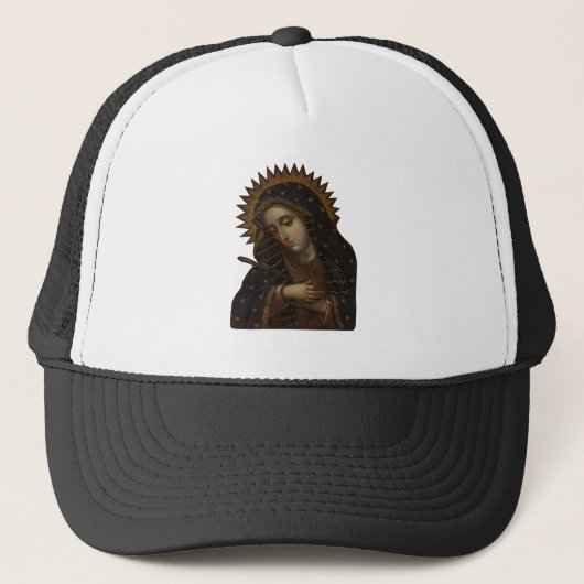 Virgin Mary trucker hoed Pet (Voorkant)