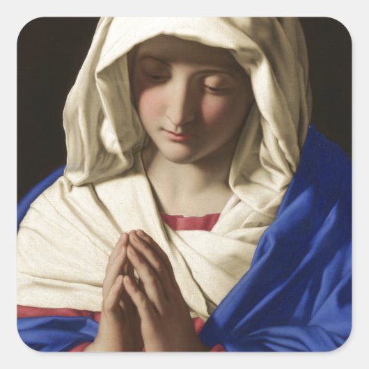 Virgin Mary Vierkante Sticker (Voorkant)
