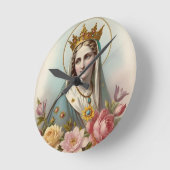Virgin Mary Wall Clock Ronde Klok (Hoek)
