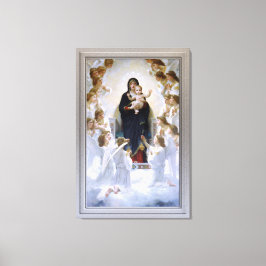 Virgin met Angels door William Adolphe Bouguereau Canvas Afdruk
