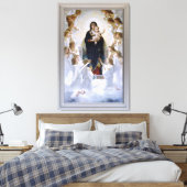 Virgin met Angels door William Adolphe Bouguereau Canvas Afdruk (Insitu (Slaapkamer))