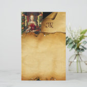 VIRGIN MET CHILD Parchment Monogram Briefpapier (Staand voorkant)