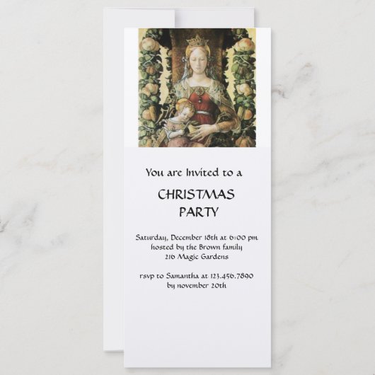 VIRGIN MET CHILD White Champagne Metallic Kaart (Achterkant)