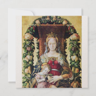 VIRGIN MET CHILD White Champagne metallic paper Kaart
